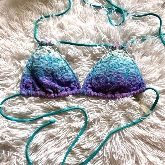 𝅺VICTORIA Secret 2/$22 ombré triangle bikini sz L - Picture 1 of 6